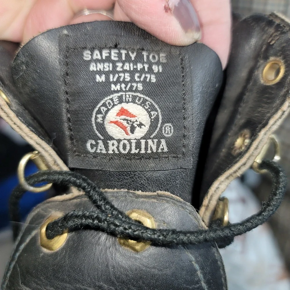 VTG Carolina Steel Toe Leather Boots Sz 11‎ 6